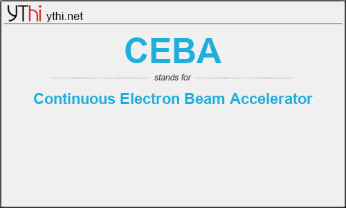 What does CEBA mean? What is the full form of CEBA?