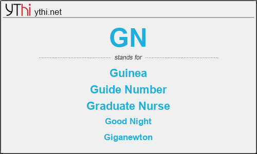 What does GN mean? What is the full form of GN?