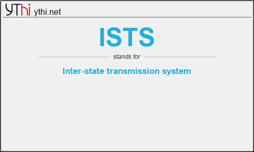 What does ISTS mean? What is the full form of ISTS?