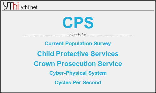 What does CPS mean? What is the full form of CPS?