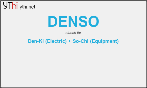 What does DENSO mean? What is the full form of DENSO?