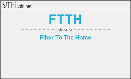 What does FTTH mean? What is the full form of FTTH?