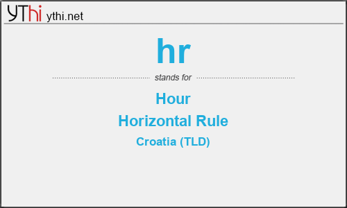 What does HR mean? What is the full form of HR?