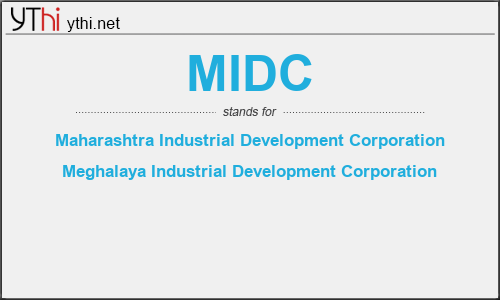 What does MIDC mean? What is the full form of MIDC?