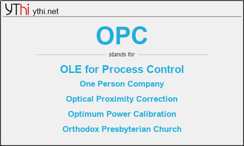 What does OPC mean? What is the full form of OPC?