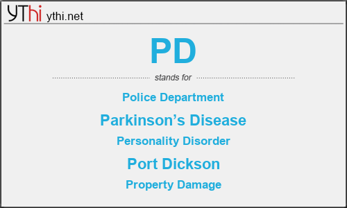 What does PD mean? What is the full form of PD?