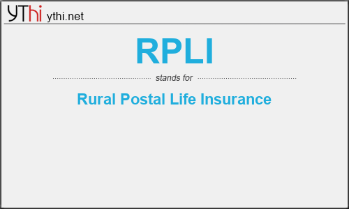 What does RPLI mean? What is the full form of RPLI?