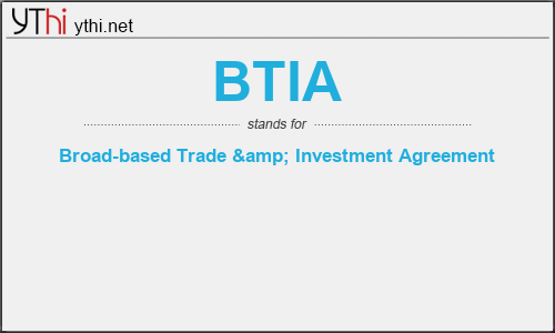 What does BTIA mean? What is the full form of BTIA?