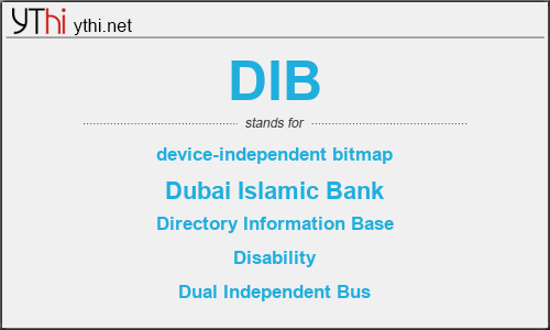 What does DIB mean? What is the full form of DIB?