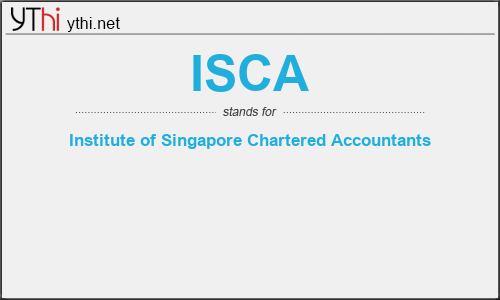 What does ISCA mean? What is the full form of ISCA?