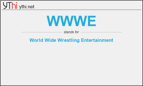 What does WWWE mean? What is the full form of WWWE?