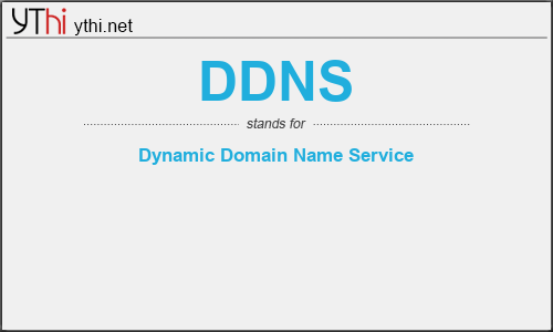 What does DDNS mean? What is the full form of DDNS?