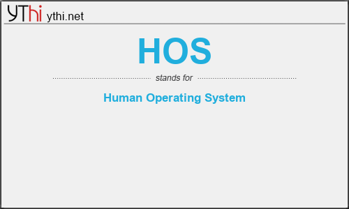What does HOS mean? What is the full form of HOS?