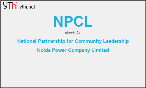 What does NPCL mean? What is the full form of NPCL?