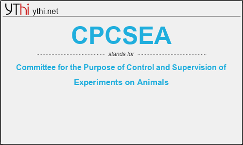 What does CPCSEA mean? What is the full form of CPCSEA?