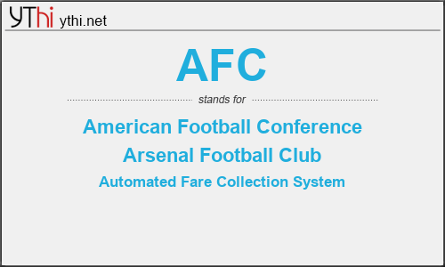 A.F.C का full form क्या होता है ?, Full form of AFC in english ; hindi  both