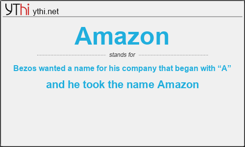 What does AMAZON mean? What is the full form of AMAZON?