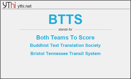 What does BTTS mean? What is the full form of BTTS?