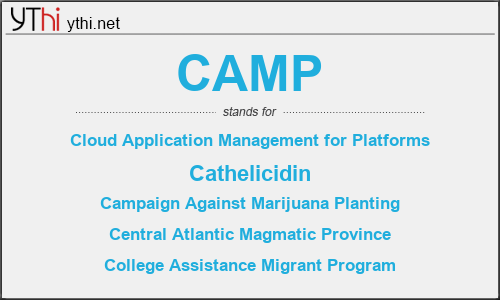 What does CAMP mean? What is the full form of CAMP?