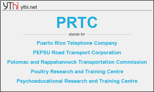 What does PRTC mean? What is the full form of PRTC?