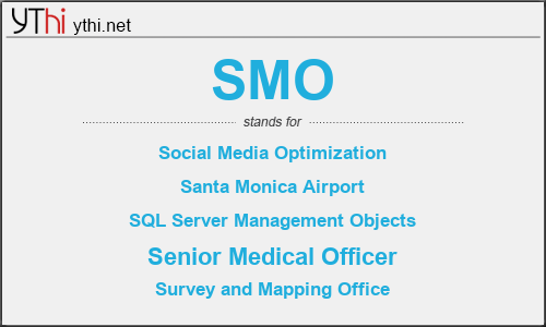 What does SMO mean? What is the full form of SMO?