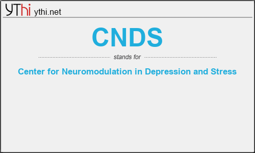 What does CNDS mean? What is the full form of CNDS?