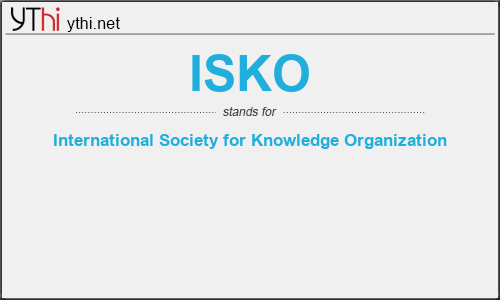 What does ISKO mean? What is the full form of ISKO?