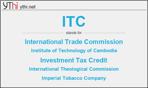 What does ITC mean? What is the full form of ITC?