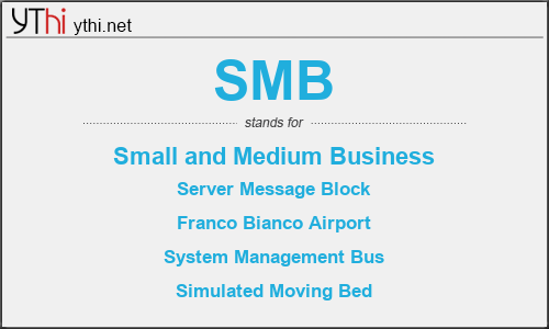 What does SMB mean? What is the full form of SMB?
