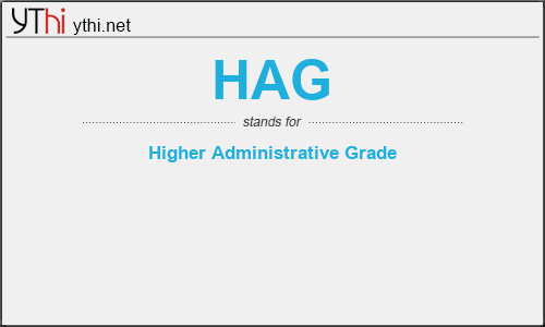 What does HAG mean? What is the full form of HAG?