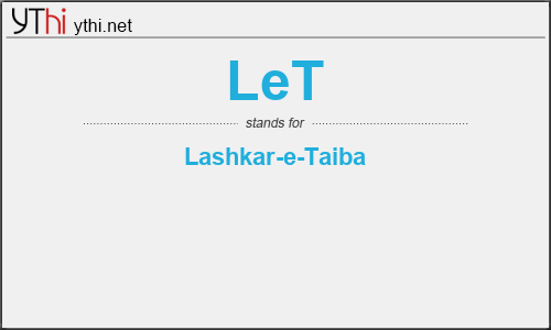 What does LET mean? What is the full form of LET?