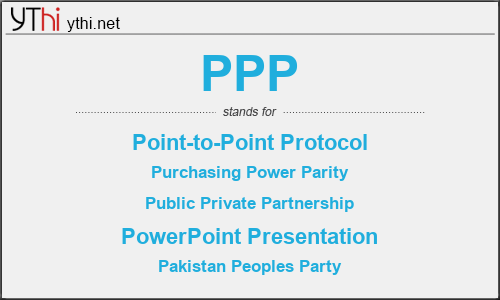 What does PPP mean? What is the full form of PPP?