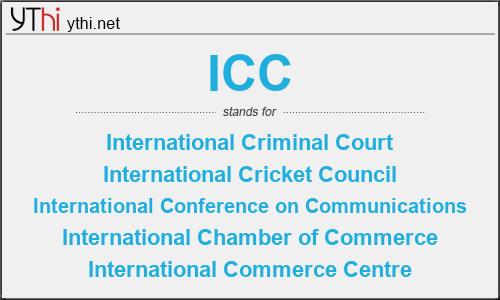 What does ICC mean? What is the full form of ICC?