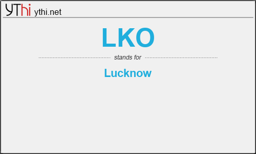 What does LKO mean? What is the full form of LKO?