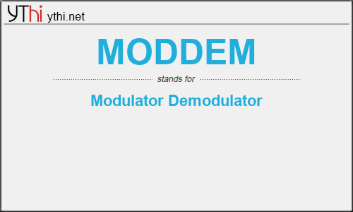 What does MODDEM mean? What is the full form of MODDEM?
