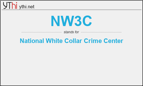 What does NW3C mean? What is the full form of NW3C?