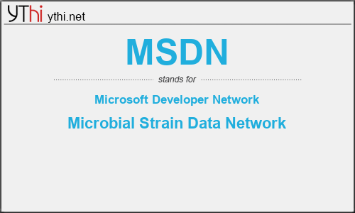 What does MSDN mean? What is the full form of MSDN?