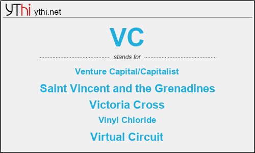What does VC mean? What is the full form of VC?