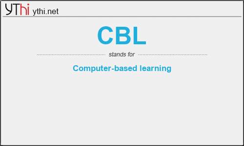 What does CBL mean? What is the full form of CBL?