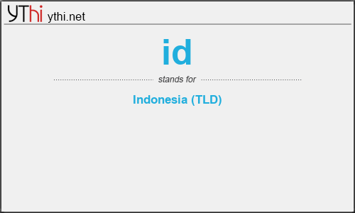 What does ID mean? What is the full form of ID?