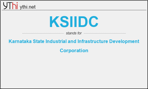 What does KSIIDC mean? What is the full form of KSIIDC?