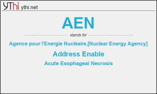 What does AEN mean? What is the full form of AEN?