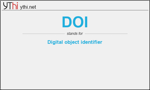 What does DOI mean? What is the full form of DOI?