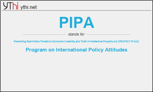 What does PIPA mean? What is the full form of PIPA?