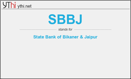 What does SBBJ mean? What is the full form of SBBJ?