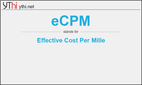 What does ECPM mean? What is the full form of ECPM?