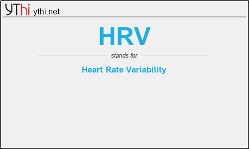 What does HRV mean? What is the full form of HRV?