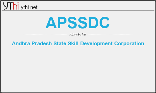 What does APSSDC mean? What is the full form of APSSDC?