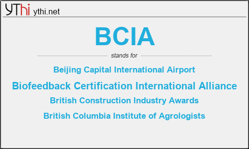 What does BCIA mean? What is the full form of BCIA?