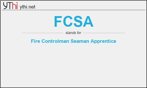 What does FCSA mean? What is the full form of FCSA?